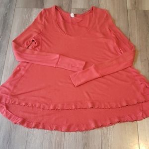 We the free orange/red thermal flowy top.